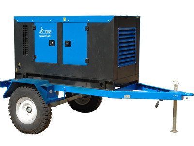 Дизельный генератор ТСС ЭД-50-Т400-1РКМ11 в кожухе на шасси